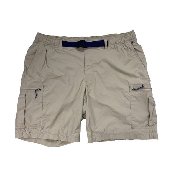Lands' End Other - Lands End Cargo Shorts Mens XL 42 Beige Nylon Stretch Belted Outdoor Travel 40x9